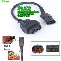 Best For Cfmoto Motorbike 3pin OBD2 Motorcycle Diagnostic Extension Cable 3 Pin Needles To 16pin Female OBD Adapter Connector