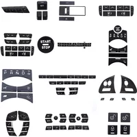 For Jaguar XJ XF 2010-2019 stainless steel black car central control gear button frame decoration sticker interior accessories
