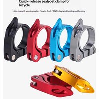 Aluminum Alloy Quick Release Bicycle Seatpost Clamp for Smooth Seat Adjustments