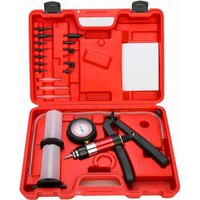 21pcs Hand Held Vacuum Pump Tester Set Vacuum Gauge and Brake Bleeder Kit for Automotive Auto Diagnostic-tool
