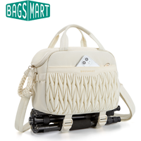 BAGSMART Camera Sling Bag Portable Small Camera Bags for Photographers with Tripod Holder Waterproof DSLR SLR Cute Camera Case
