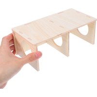 Natural Solid Wood Hamster Multi-Chamber Hideout Small Animal Nest Bedroom Shelter DIY Assembly Maze Hut for Guinea Pigs