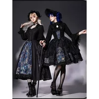 ~Night Traveler~Gothic Lolita Skirt Long Coat Long-Sleeved Shirt and Bustier by Susin Lolita PRE ORDER / 3 months