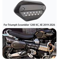 Motorcycle exhaust muffler heat shield 100% carbon fiber Insulated cover For Triumph Scrambler 1200 XC, 1200XE 2019-2026