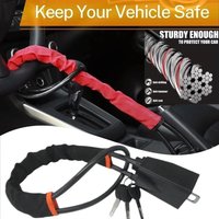 Universal anti-theft device for car steering wheel lock, safety belt buckle lock, steel cable lock, steel wire rope lock, car mo