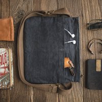 Maden Workwear Retro Single Shoulder Oblique Bag Cross Oil Wax Bag Commuter Mailman Wear Resistant Old Waterproof Canvas Bag Men