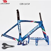 CECCOTTI Most Popular Chameleon Color Bicycle Frameset Real T1000 Full Carbon Fiber ROAD BIKE FRAME 700C Roadbike Framework