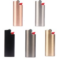 Series Dolphin Metal Case Covered Leather Shell für France Small BIC Feuerzeug j5 J25