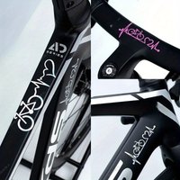 2PCS/SET Bicycle Heartbeat Bike Frame Sticker, Waterproof Vinyl Decal for Bicycle, Multiple Colors