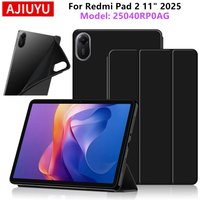 AJIUYU Case For Xiaomi Redmi Pad 2 2025 Flip Stand Cover for Redmi Pad 2 Pad2 Case Red Mi Pad 2 11 inch Tablet Case TPU Shell