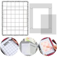 Versatile Stick and Stamp Mat 6.25*8.25 inch Stick and Stamp Blending Buddy for Positioning Die Cut Letters DIY Color Craft 2022