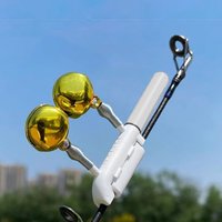 2Pcs Night Fishing Alarms With LED Light And Dual Bells For Night Fishing Multicolor