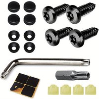 4 pcs/set Car License Plate Frame Fixing Screw Anti-theft American Standard License Plate Frame Screw Accessories