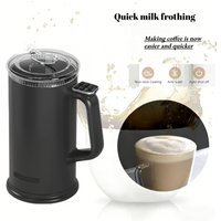 110V/220V Milk Frother 4-in-1 Home Coffee Latte Maker Hot Cold Beverages Dual Function Stainless Steel Electric Milk Frother