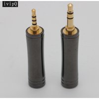 ivipQ-82 Gold-plated Pure Copper 4.4mm Female to 3.5mm 2.5mm HIFI Audio Converter Jack Earphone Adapter Plug Accessories