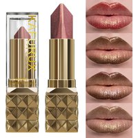 Two Tone Colors Lip Liner Pen with Glitter Matte Velvet Finish Smooth Metallic Lipstick Pearlecescent Lip Tint Makeup Gifts