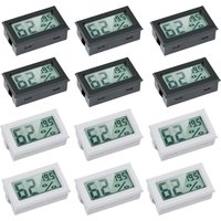 Mini Digital Hygrometer Gauge Thermometer, Temperature Humidity Meter for Humidors Greenhouse Jars Grow Tent Box Garden
