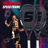 SALYWEE Alpha T800 Full Carbon Fiber Tennis Racket, Ultra-light 273±7g, Wide Tri-Joint Anti-Twist Frame, with Dampener Grip Bag