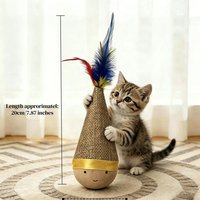 Anti Scratch Sofa! Cat Tumbler Cat Claw Pole 360° Rotating Feather Style Grinding Claw Relieves Bore Without Mistakes