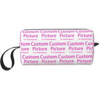 Personalized Custom Photo Logo Cosmetic Bag Women Big Capacity Customized DIY Print Makeup Case Beauty Storage Toiletry Bags