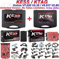 2026 EU Red Kess V2 V5.017 Online 2.80 KTAG 7.020 2.25 With Murata Filter OBD 2ForCar Truck ECU Chip Tuning Unlimited Repair Kit