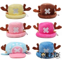 One Piece Anime Tony Tony Chopper Plush Hat Kawaii Cute Boy Girl Cosplay Blue Pink Soft Warm Hat Chopper Accessories Props 17CM