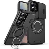 Slide Camera Lens Protection Phone Case Magnetic Holder Kickstand Cover For Samsung Galaxy S26 S25 S24 A27 Ultra Plus Phone Case