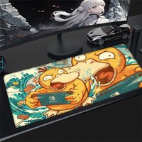 Pokemon Psyduck Cute Cartoon Mouse Pad Large Gaming Mousepad Waterproof Desk Mat Rubber Base Stitched Edge Computer Keyboard Pad