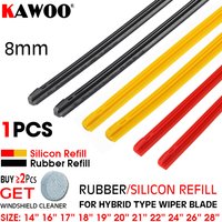 Bande de recharge en caoutchouc/silicium pour véhicule de voiture, 1 pièce, balai d'essuie-glace 8mm 14 "16" 17 "18" 19 "20" 21 "22" 24 "26" 28 ", accessoire automobile