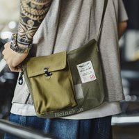 Maden Outdoor Grüne Umhängetasche Herren Sommer Leichte Mesh Messenger Bag mit verstellbarem Riemen Handytasche für Wandern und Alltag