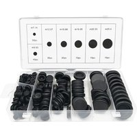 170pcs Black Rubber Grommet Firewall Hole Plug Retaining Ring Set Car Electrical Wire Gasket Kit for Valve Water Pipe Tools Set