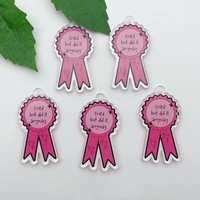 10pcs cute and creative girl style pink accessory pendants DIY accessory making earrings keychains necklace materials