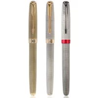 JINHAO 75 Fountain Pen New Plaid Silver Series Fine 0.5mm Business Office School Supplies Ink Pen For Writing Gift Stationery