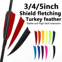 6pcs Arrow Feather 3/4/5 Inch Turkey Feathers Archery DIY Bow Arrow Fletching Accessories for Outdoor Hunting Target Practic
