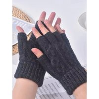 AliExpress NONE 1pair Winter Half Finger Gloves Windproof Breathable Casual Glove Suitable For Work Writing Touch Screens Outdoor Cycling Gloves