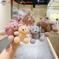 Cute Little Bear Plush Pendant Keychain Cartoon Doll Bag Key Chain Plush Toys