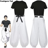 2026 Japanese Jujutsu JJK Manga Anime Fushiguro Toji Satoru Gojo Cosplay Black White Costume T-shirt Pants Halloween Christmas