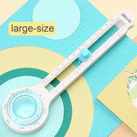 1pc 360 Degree Handmade Round Gauge Cutter, Manual Paper Rotary Cutting Tool, Cutting Round Diameter 3.14 Inch - 12.59 Inch