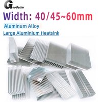 1pcs Aluminum Heatsink Cooling Radiator for Electronic IC Chip RAM LED Cooler Heat Dissipation Length 50mm~400mm 96 Sizes
