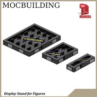Display Stand for Figures Holder MOC Building Blocks Doll Diorama Storage Construction Toys Gift Compatible with 93095 Panel