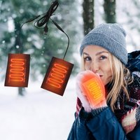 5V USB Gloves Heated Pad 2 in1 Warming heating pad Carbon fiber heating cloth for Winter USB Electric Heating Pad For Gloves