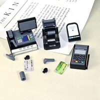 Assembly Mini Supermarket Convenience Store Cash Register Simulation Model Set with Dollhouse Scene Props for Kids