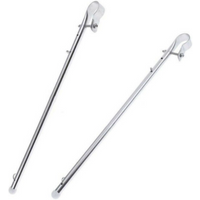 ISURE MARINE 2Pcs 40CM Stainless Steel Track Installation Flagpole Durable Flag Pole For Boats Yachts Marines Fishing Boats