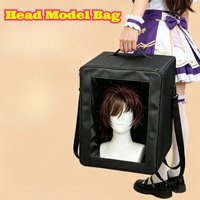 Wig Head Mannequin Storage Box Foldable Multifunctional Transparent Visible Protective Portable Storage Bag Dustproof Waterproof
