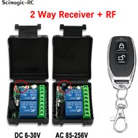 1~5pcs 433MHz RF Remote Control Kit DC6-30V AC85-250V 2-CH Relay Receiver,for Garage Door,Light LED,Motor Signal transmission