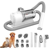 Dog Grooming Vacuum Kit 6 in 1 for Shedding Pet Hair Removal 2.5L Capacity with Hair Clipper Combs for Dogs Cats Home Cleaning