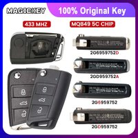 MQB49 5C key Genuine OEM Flip Remote Smart Key FOB 3Buttons 2G6 959 752 for 2017+ Volkswagen Golf Polo 2G6 959 752 D/2GD95952/D