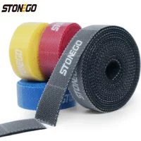 STONEGO Tearable USB Cable Winder Cable Organizer Ties Mouse Wire Earphone Holder HDMI Cord Free Cut Management Phone Hoop Tape