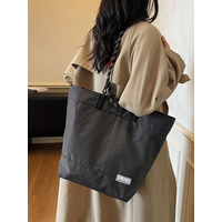 Women's Retro Plaid Shoulder Bag, Stylish Large-capacity Travel Shopping Bag, Commuting Casual Versatile Woven Strap Tote Bag