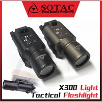SOTAC GEAR Tactical X300 Flashlight Fit 20mm Rail Hunting Outdoor Scout Light White LED